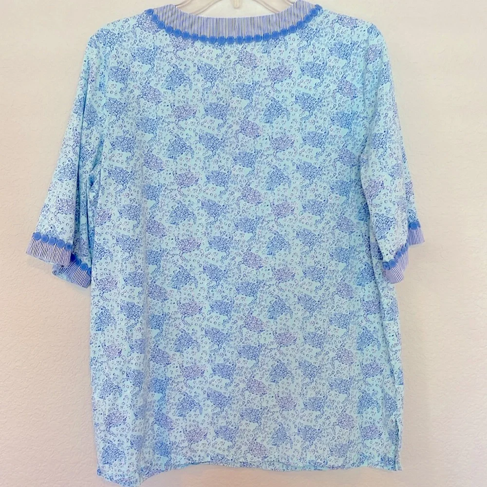 Vineyard Vines Kids Light Blue Floral Swim Coverup